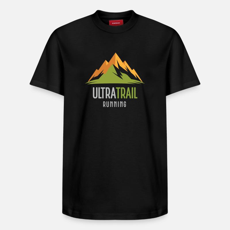 Ultra Trail Running - T-shirt unisexe décontracté en coton Supima – de SPREAD - noir