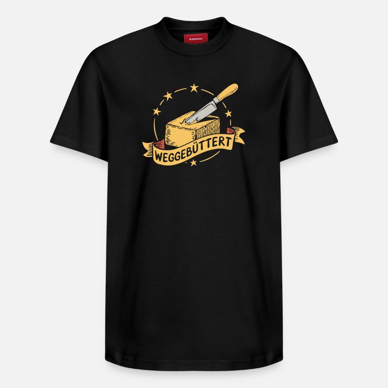 Drôle beurré - T-shirt unisexe décontracté en coton Supima – de SPREAD - noir
