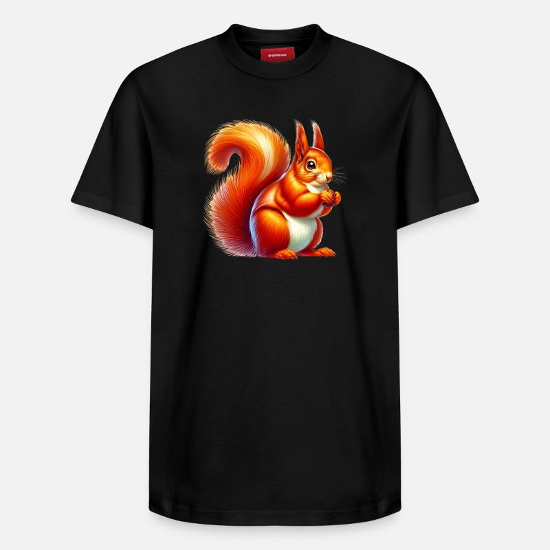 Écureuil - T-shirt unisexe décontracté en coton Supima – de SPREAD - noir