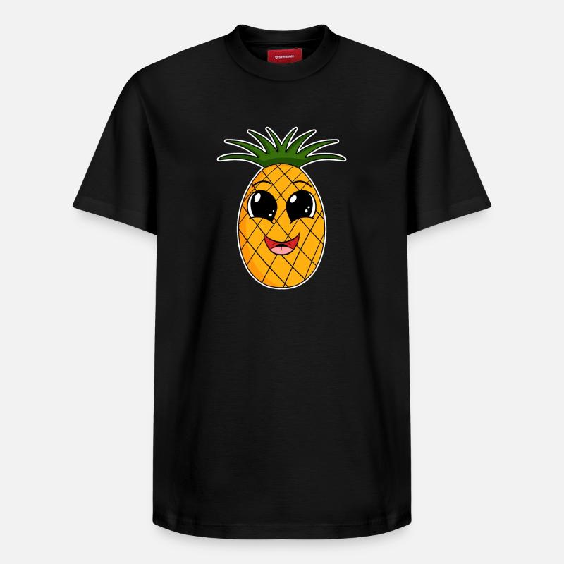 Fruit de l’ananas - T-shirt unisexe décontracté en coton Supima – de SPREAD - noir