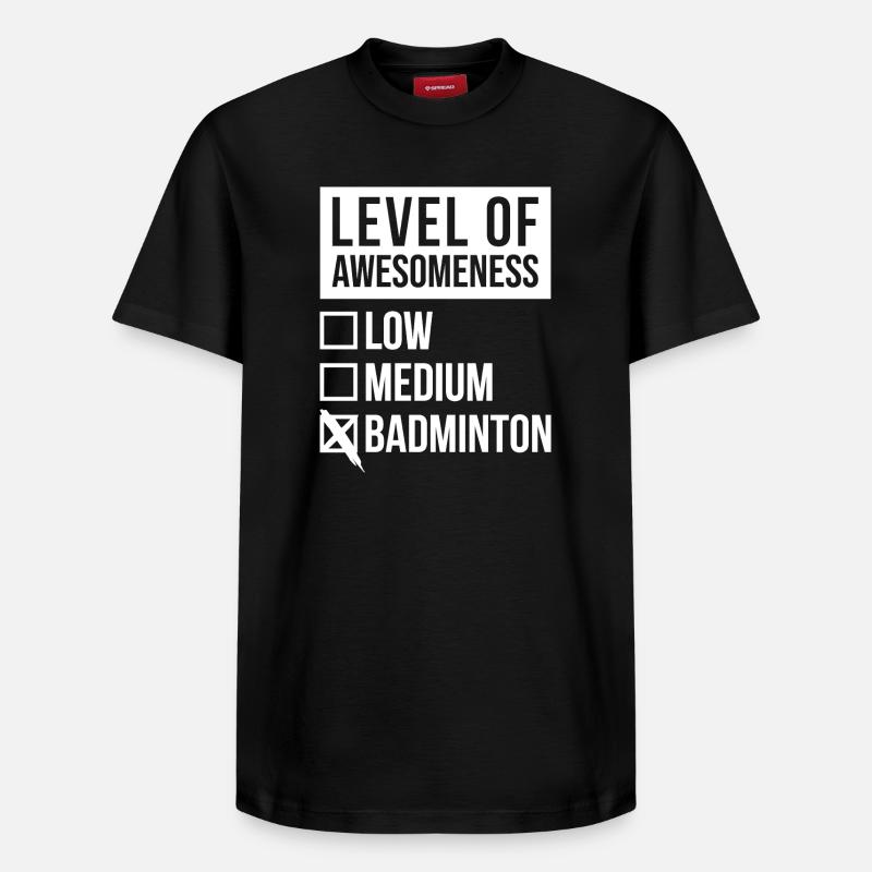 badminton - T-shirt unisexe décontracté en coton Supima – de SPREAD - noir