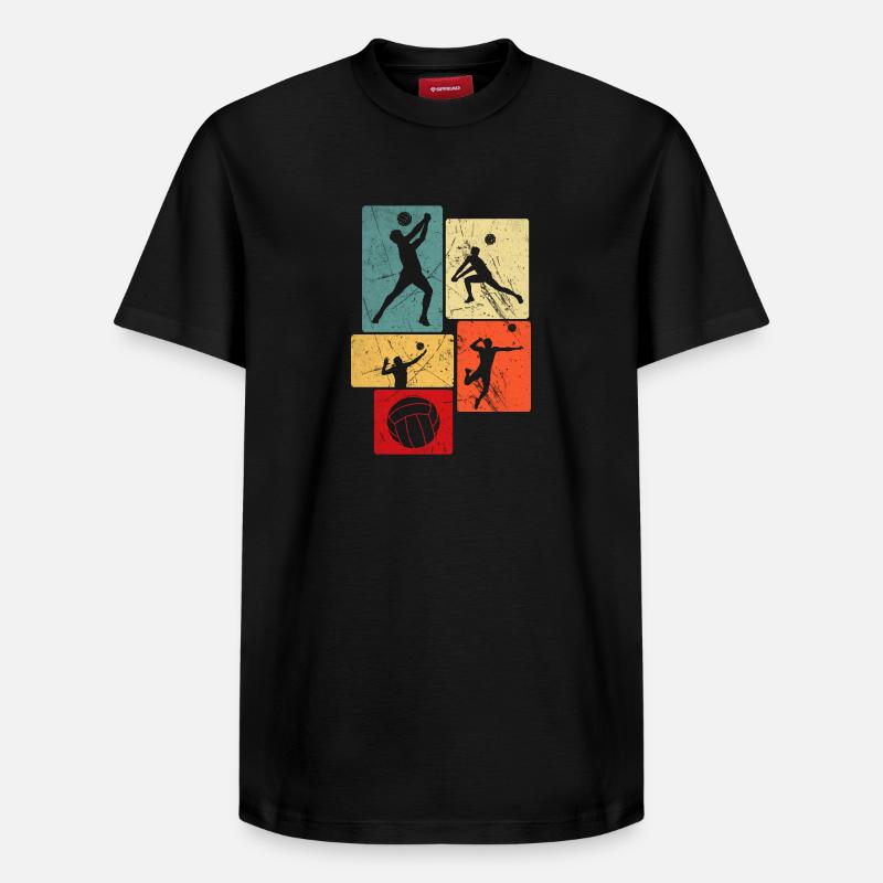Volley-ball - T-shirt unisexe décontracté en coton Supima – de SPREAD - noir