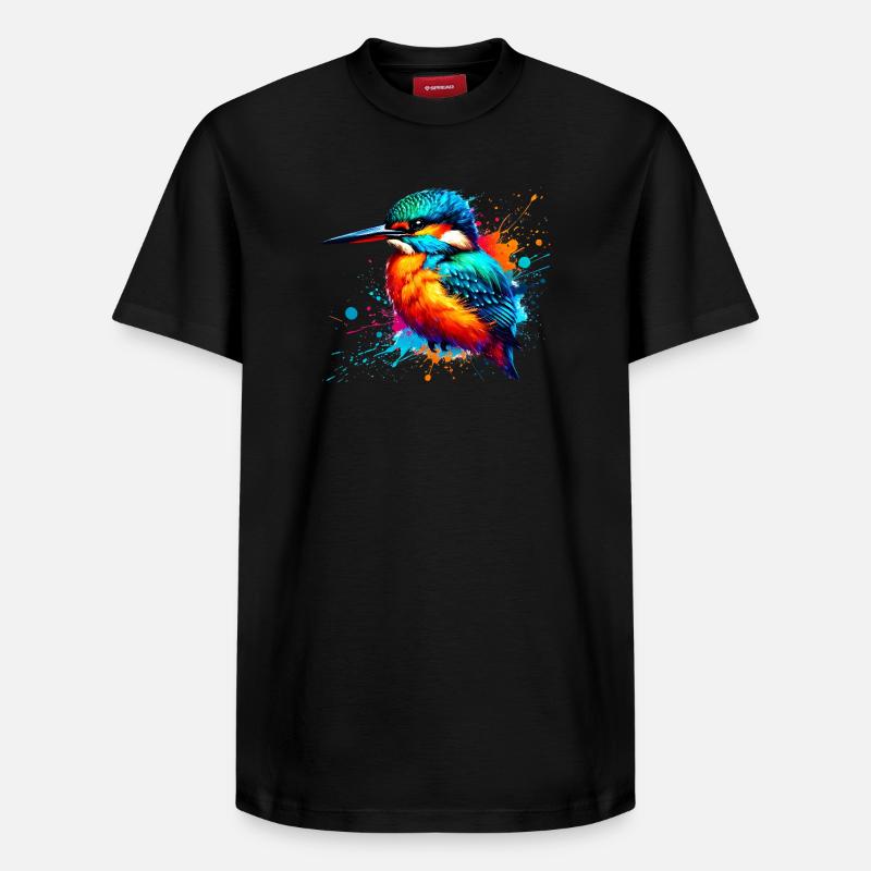 Martin-pêcheur - T-shirt unisexe décontracté en coton Supima – de SPREAD - noir