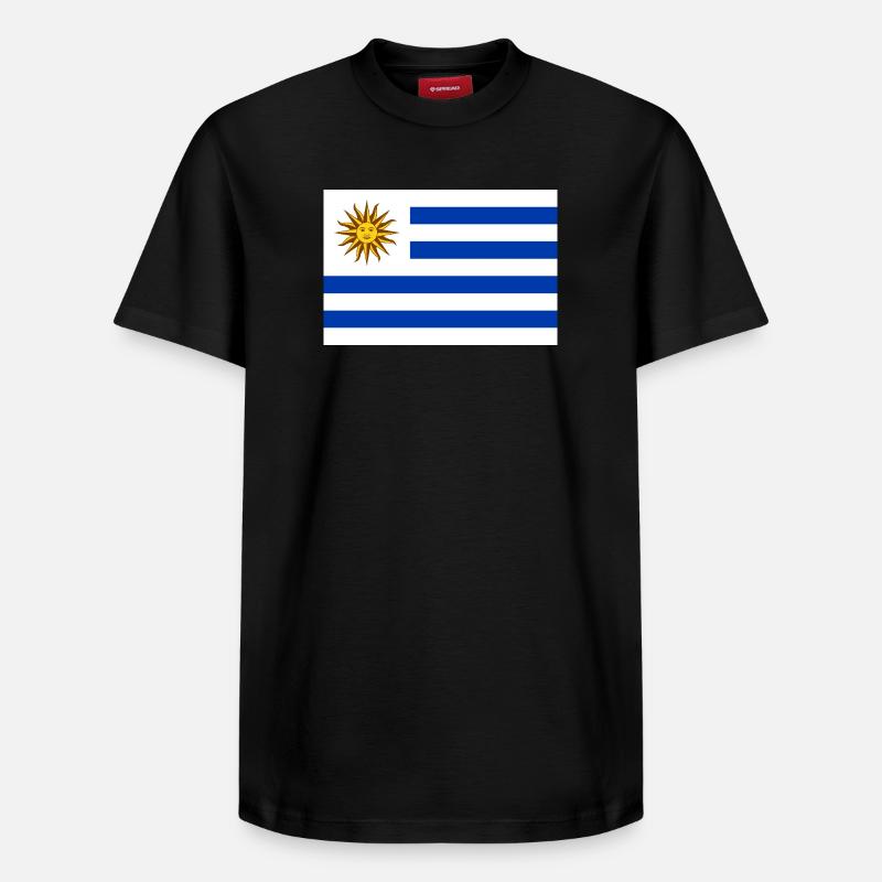 Uruguay - T-shirt unisexe décontracté en coton Supima – de SPREAD - noir