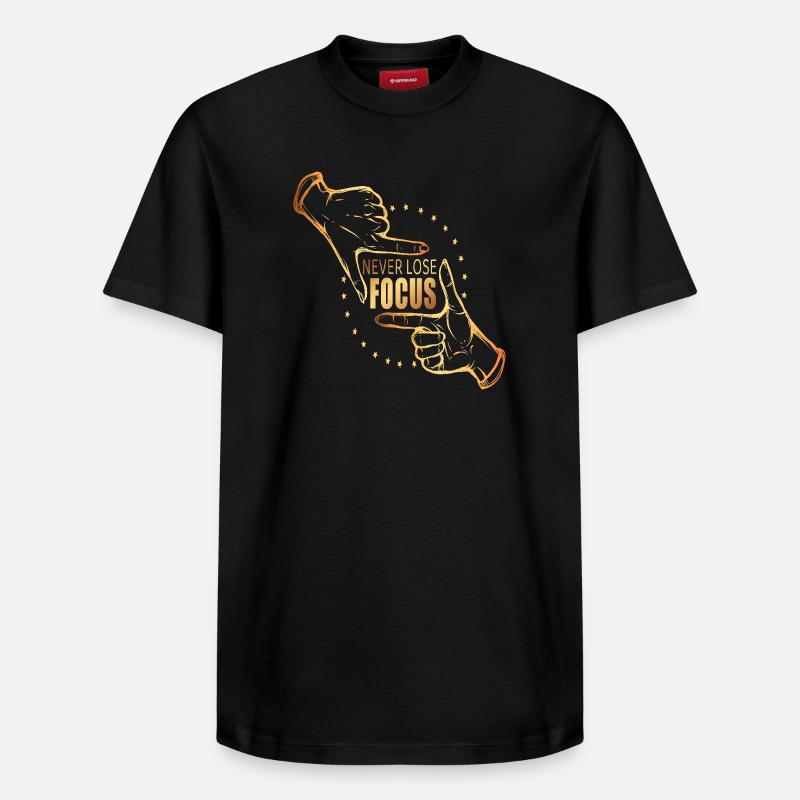 Never lose focus - Relaxed Unisex Supima Cotton T-Shirt – von SPREAD - Schwarz