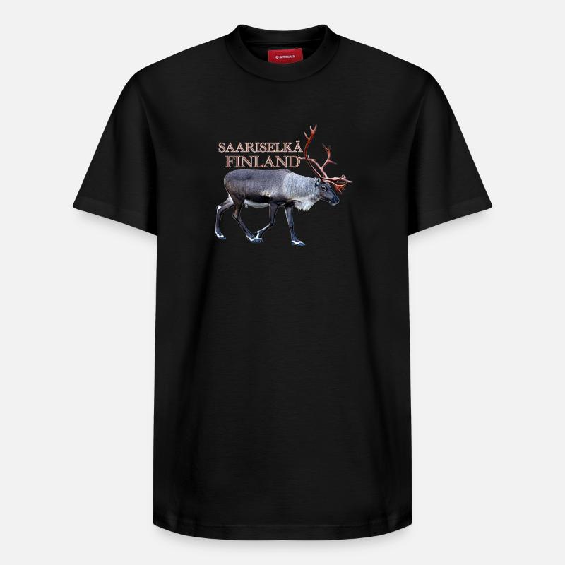 Saariselka - T-shirt unisexe décontracté en coton Supima – de SPREAD - noir