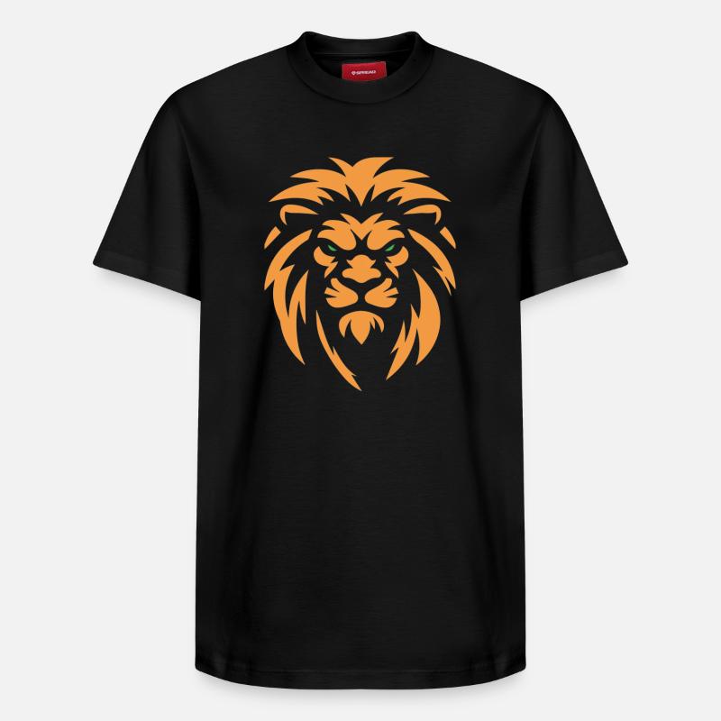 Wütender Löwe - Relaxed Unisex Supima Cotton T-Shirt – von SPREAD - Schwarz