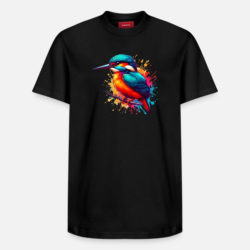 Eisvogel - Relaxed Unisex Supima Cotton T-Shirt – von SPREAD - Schwarz
