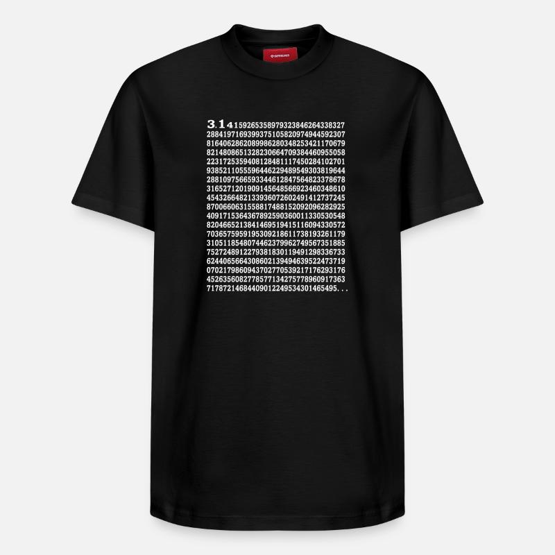 Bonne journée Pi - T-shirt unisexe décontracté en coton Supima – de SPREAD - noir