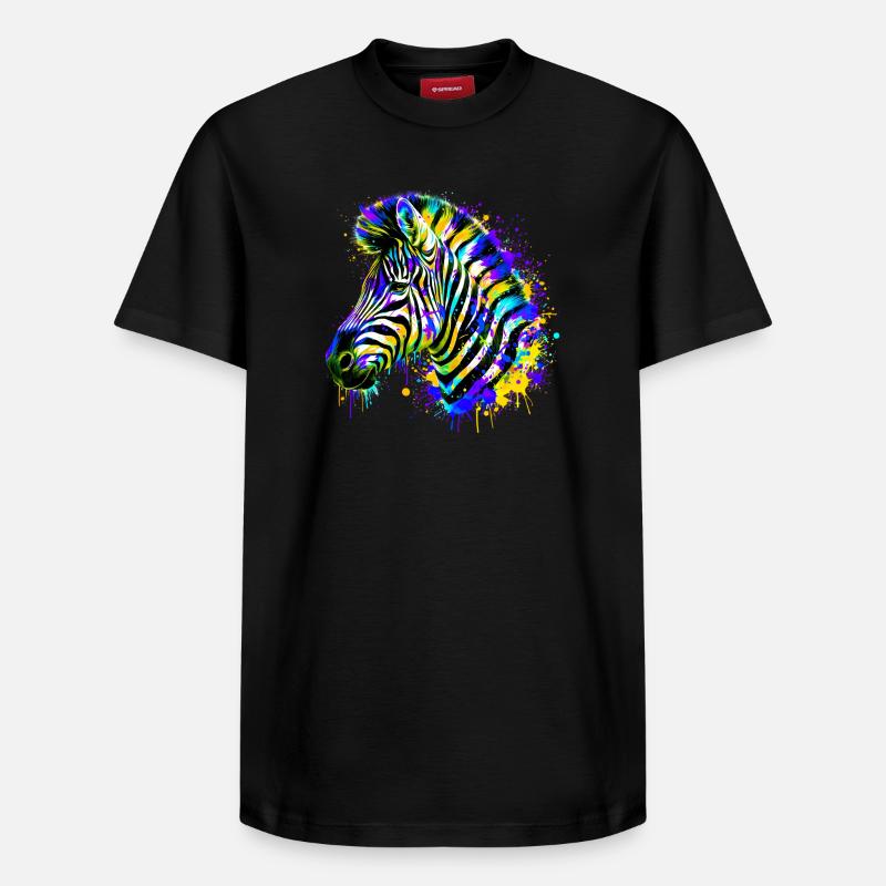 Zebra - Relaxed Unisex Supima Cotton T-Shirt – von SPREAD - Schwarz