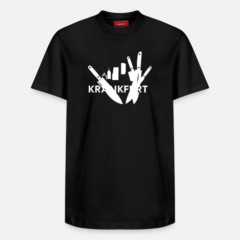 Francfort = Krankfurt - T-shirt unisexe décontracté en coton Supima – de SPREAD - noir
