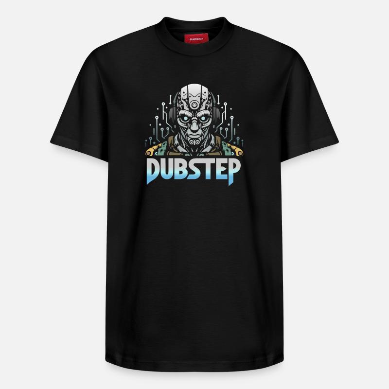 Dubstep Cyborg - Relaxed Unisex Supima Cotton T-Shirt – von SPREAD - Schwarz