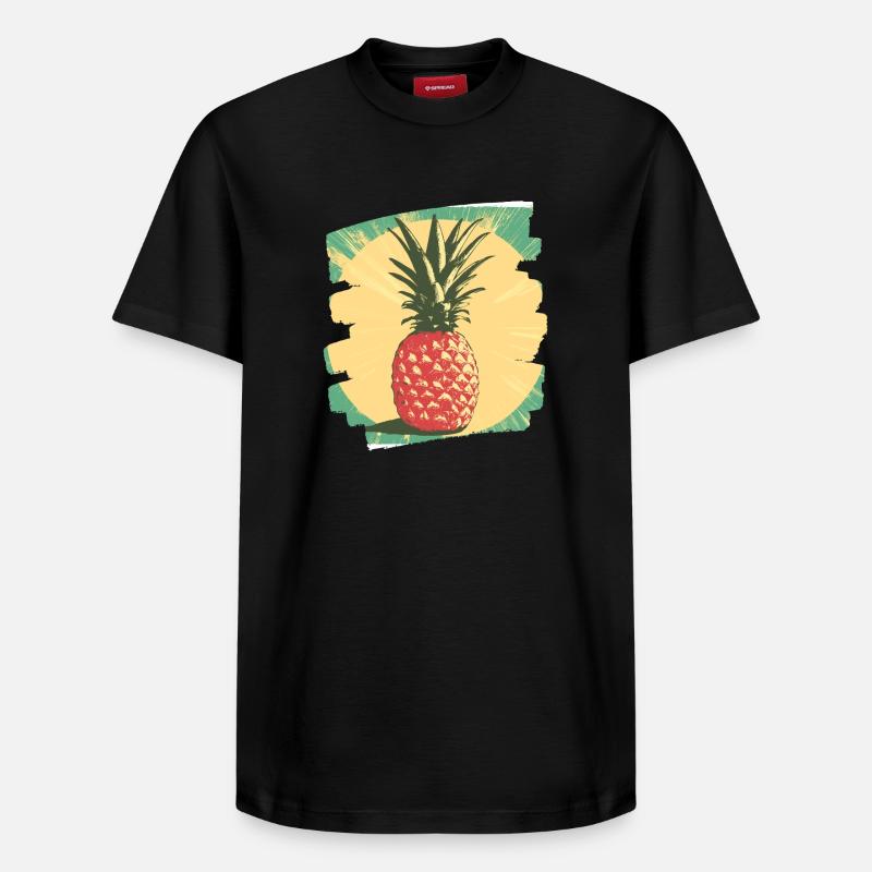 Ananas - T-shirt unisexe décontracté en coton Supima – de SPREAD - noir