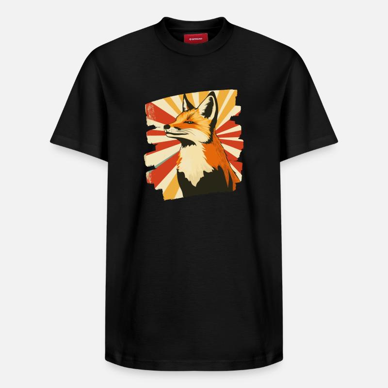 Fuchs - Relaxed Unisex Supima Cotton T-Shirt – von SPREAD - Schwarz
