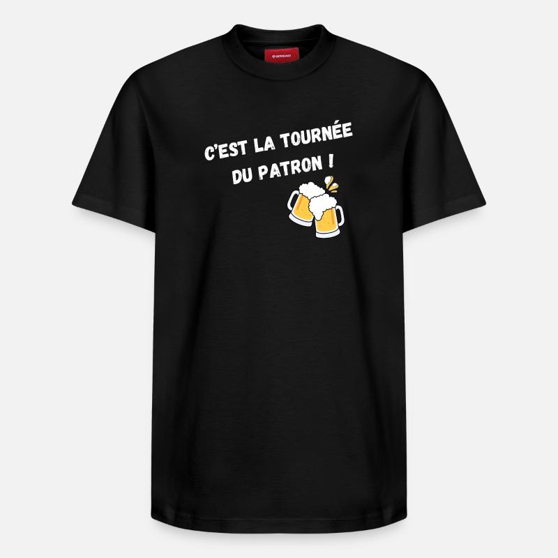 C'est La Tournée Du Patron ! - T-shirt unisexe décontracté en coton Supima – de SPREAD - noir