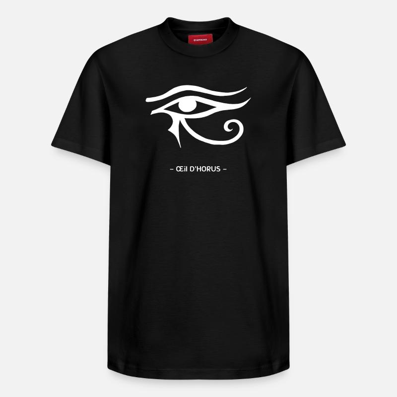Œil D'Horus - T-shirt unisexe décontracté en coton Supima – de SPREAD - noir