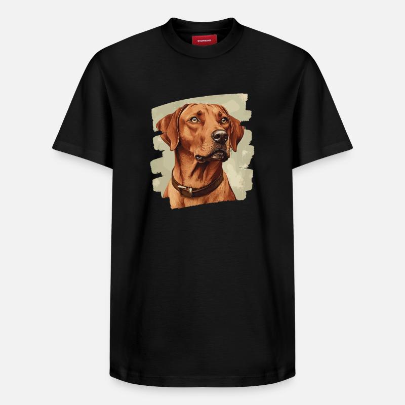 Rhodésian Ridgeback - T-shirt unisexe décontracté en coton Supima – de SPREAD - noir