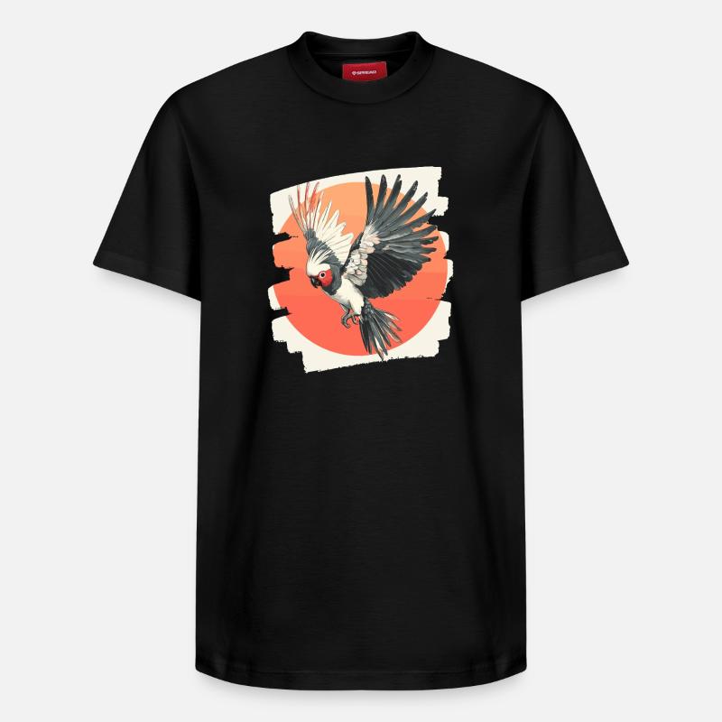 Cacatoès - T-shirt unisexe décontracté en coton Supima – de SPREAD - noir