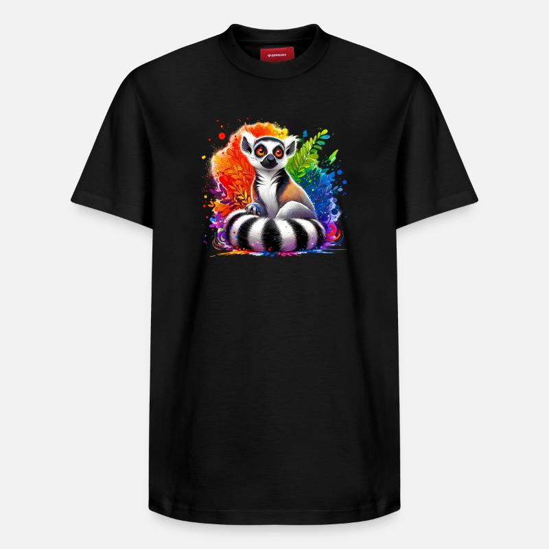 Lémurien - T-shirt unisexe décontracté en coton Supima – de SPREAD - noir