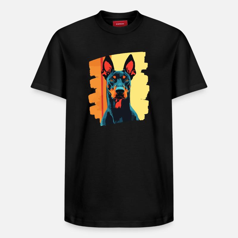 Dobermann - Relaxed Unisex Supima Cotton T-Shirt – von SPREAD - Schwarz