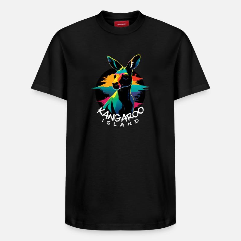 Kangaroo Island - T-shirt unisexe décontracté en coton Supima – de SPREAD - noir