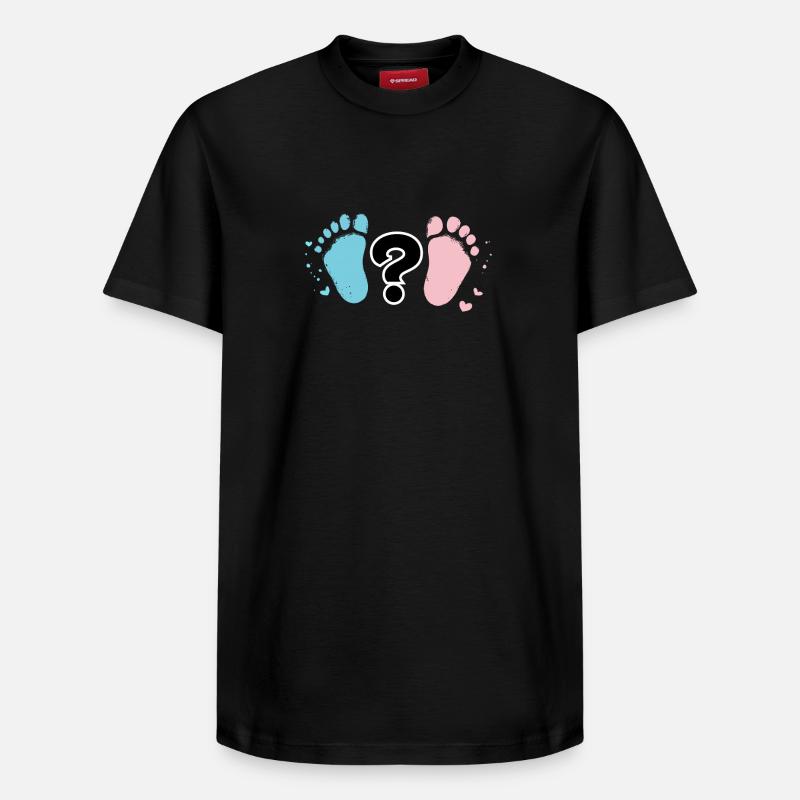 Empreintes Bébé Pastel et Question - T-shirt unisexe décontracté en coton Supima – de SPREAD - noir