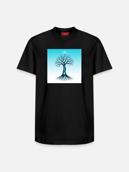 Spiritual Tree - T-shirt unisexe décontracté en coton Supima – de SPREAD - noir
