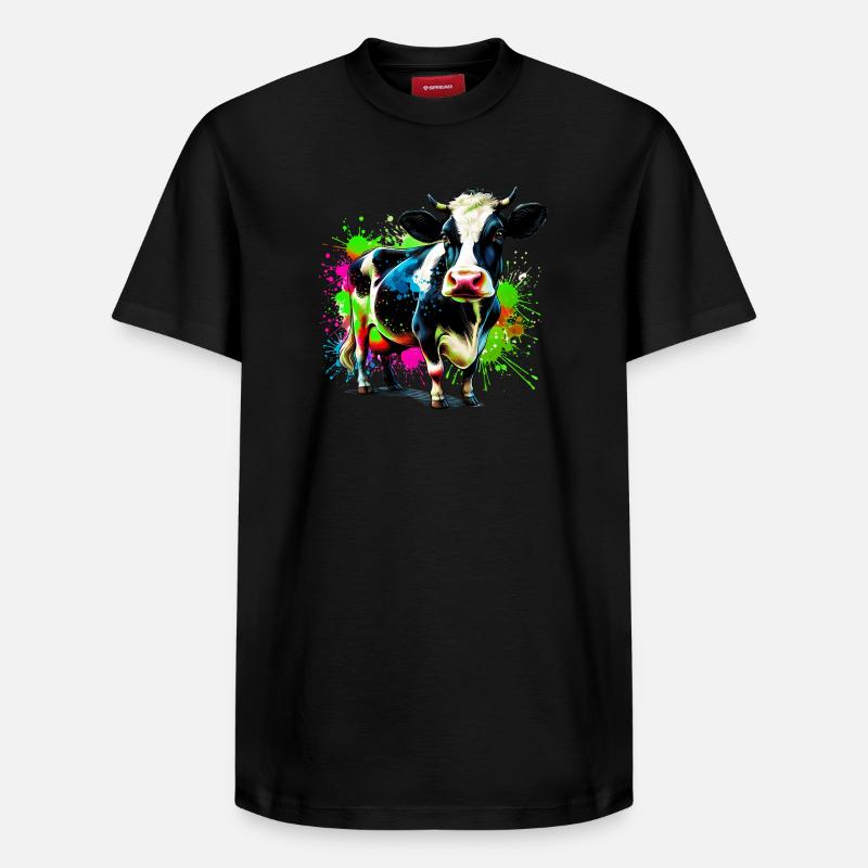 Vache - T-shirt unisexe décontracté en coton Supima – de SPREAD - noir