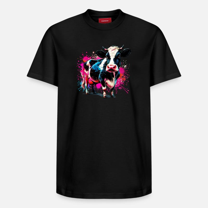 Vache - T-shirt unisexe décontracté en coton Supima – de SPREAD - noir