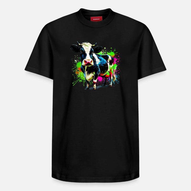 Vache - T-shirt unisexe décontracté en coton Supima – de SPREAD - noir