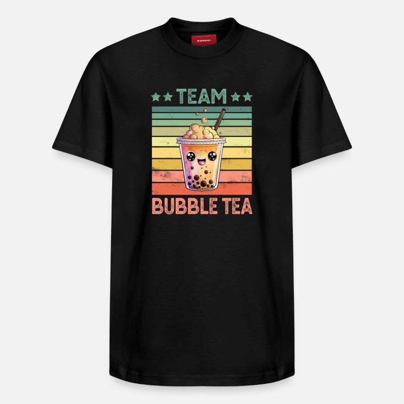 Thé à bulles - T-shirt unisexe décontracté en coton Supima – de SPREAD - noir