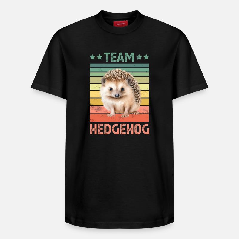 Igel - Relaxed Unisex Supima Cotton T-Shirt – von SPREAD - Schwarz