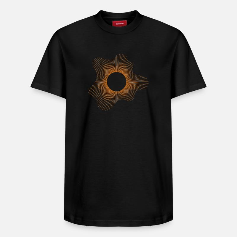 Solar Eclipse Geometric Design - Relaxed Unisex Supima Cotton T-Shirt – by SPREAD - black