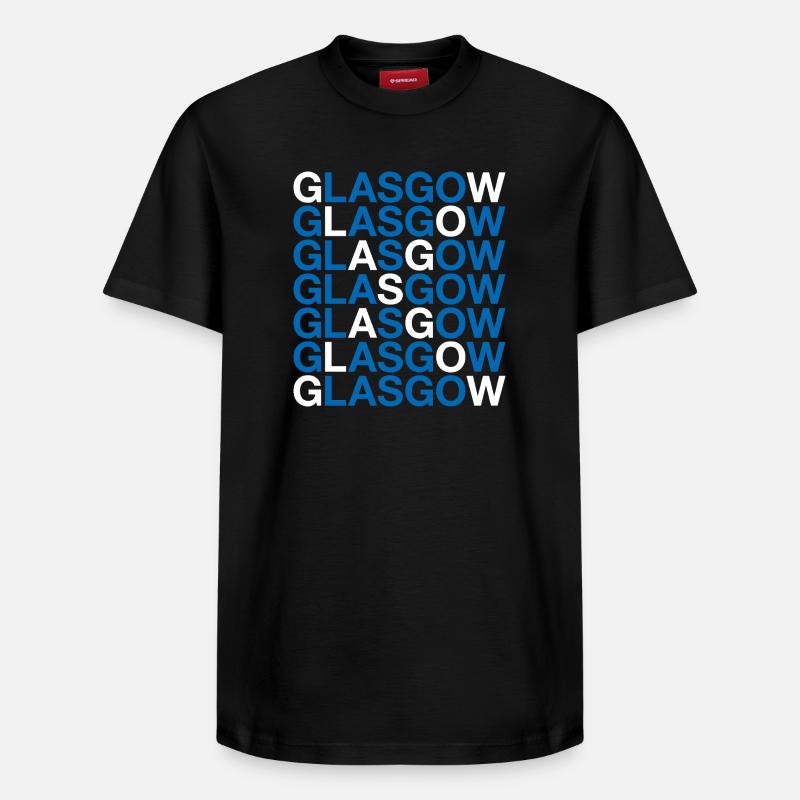 GLASGOW Drapeau de l’Écosse - T-shirt unisexe décontracté en coton Supima – de SPREAD - noir