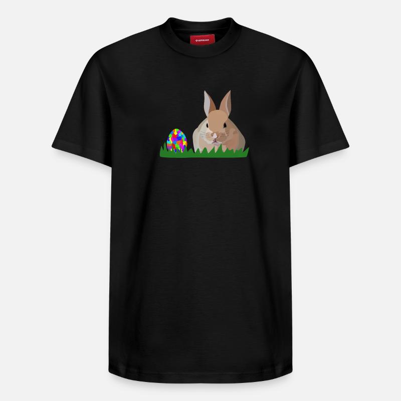 Lapin de Pâques Olli - T-shirt unisexe décontracté en coton Supima – de SPREAD - noir