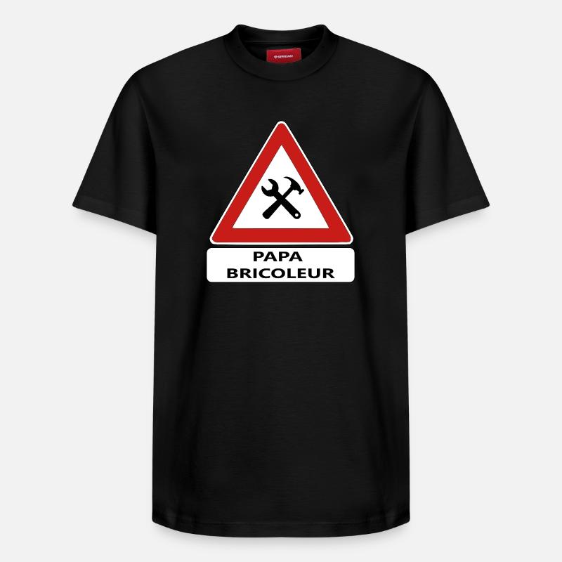 Papa bricoleur - T-shirt unisexe décontracté en coton Supima – de SPREAD - noir
