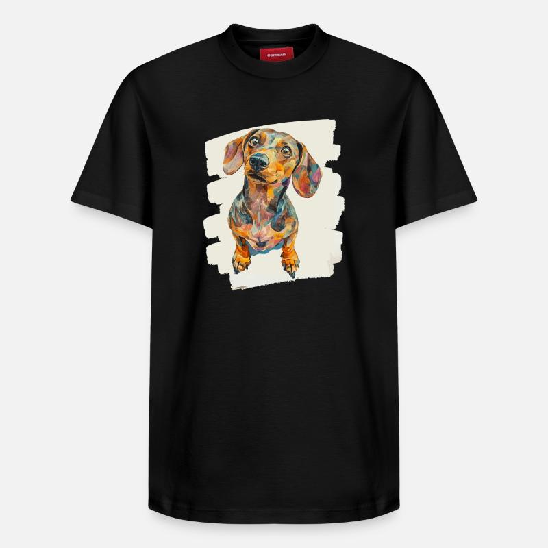 Teckel - T-shirt unisexe décontracté en coton Supima – de SPREAD - noir