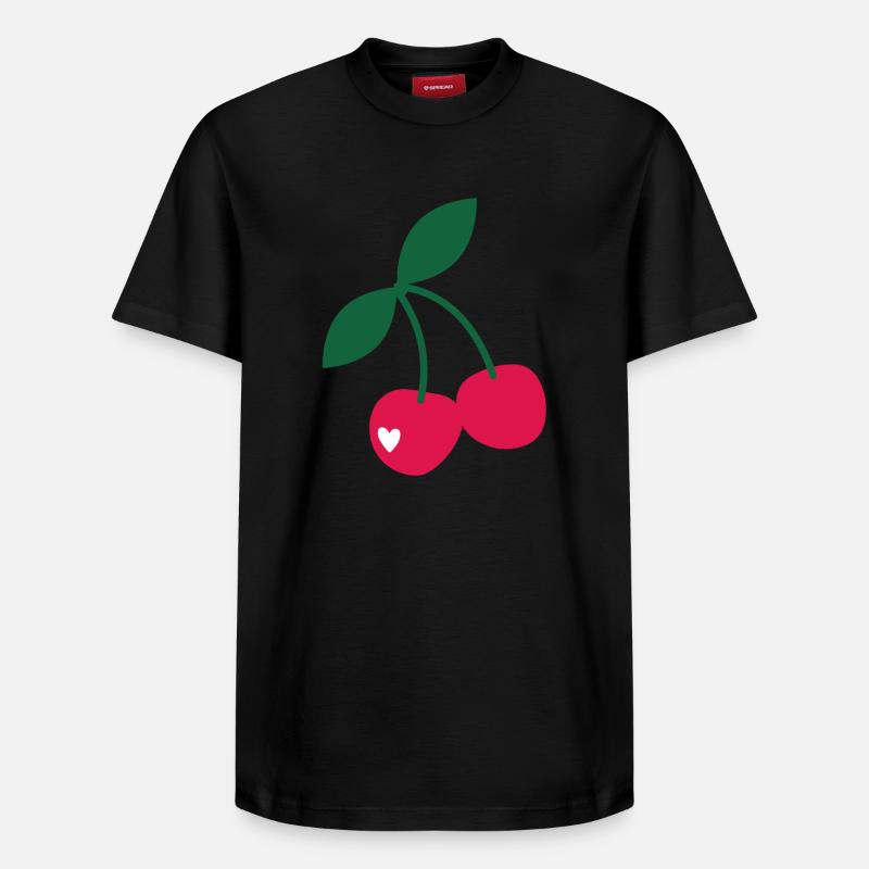 Cerises douces - T-shirt unisexe décontracté en coton Supima – de SPREAD - noir