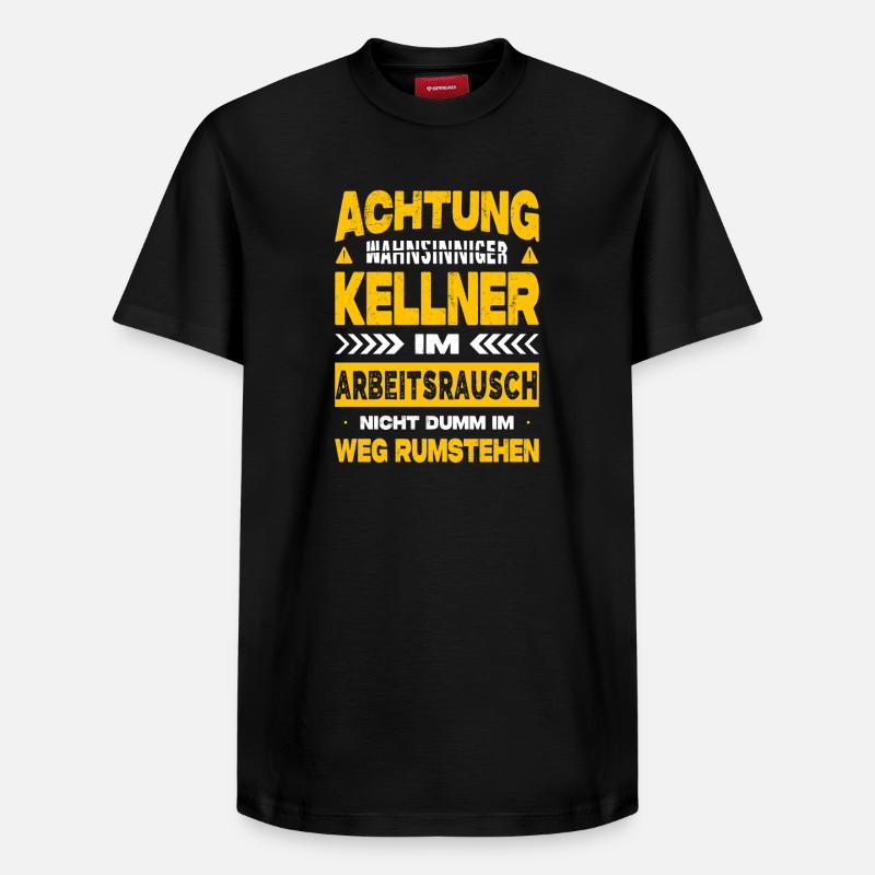 Kellner Geschenke Abschied Gastronomie - Relaxed Unisex Supima Cotton T-Shirt – von SPREAD - Schwarz