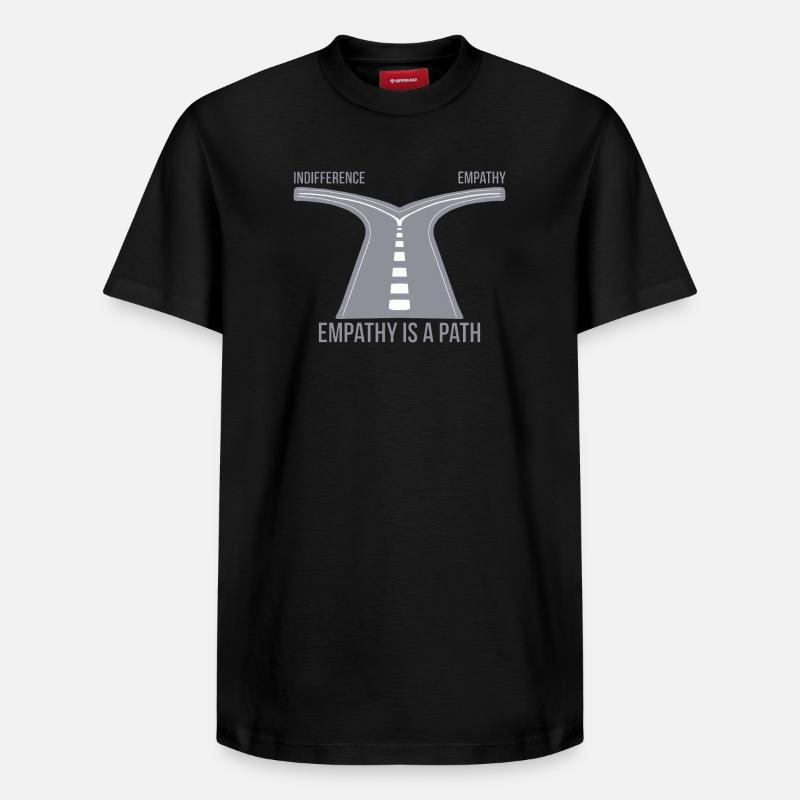 Empathie ist ein Weg - Relaxed Unisex Supima Cotton T-Shirt – von SPREAD - Schwarz