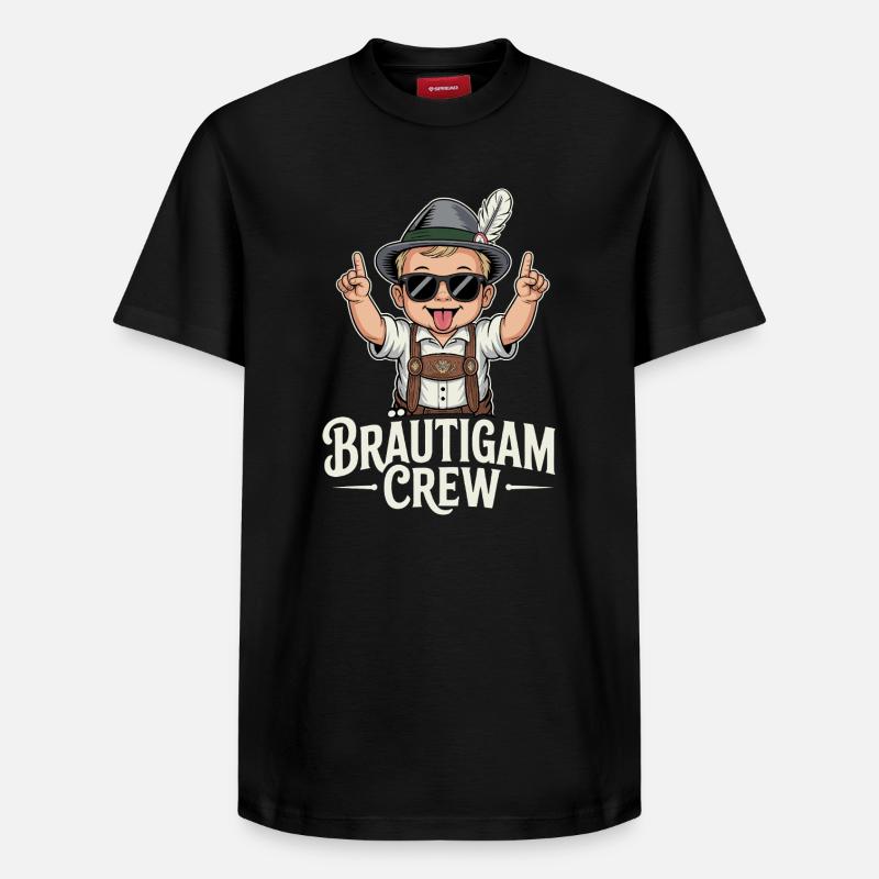 Funny Bräutigam Crew Baby Design - T-shirt unisexe décontracté en coton Supima – de SPREAD - noir