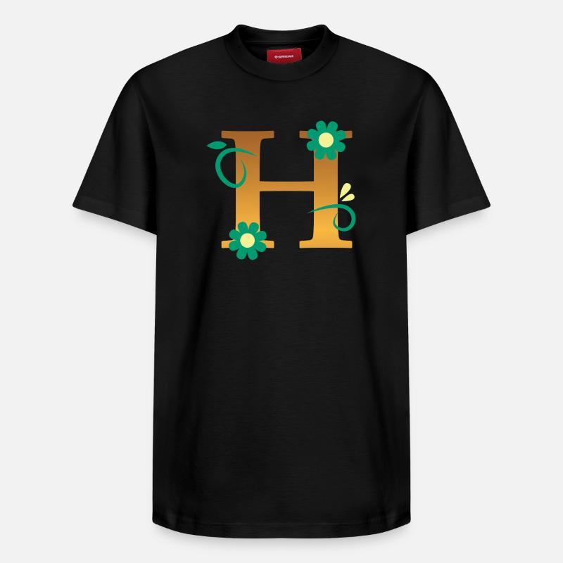 H - Relaxed Unisex Supima Cotton T-Shirt – von SPREAD - Schwarz