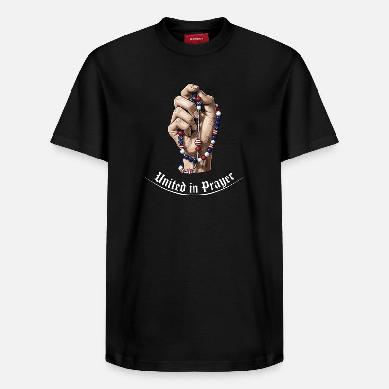 Unis dans la prière - T-shirt unisexe décontracté en coton Supima – de SPREAD - noir