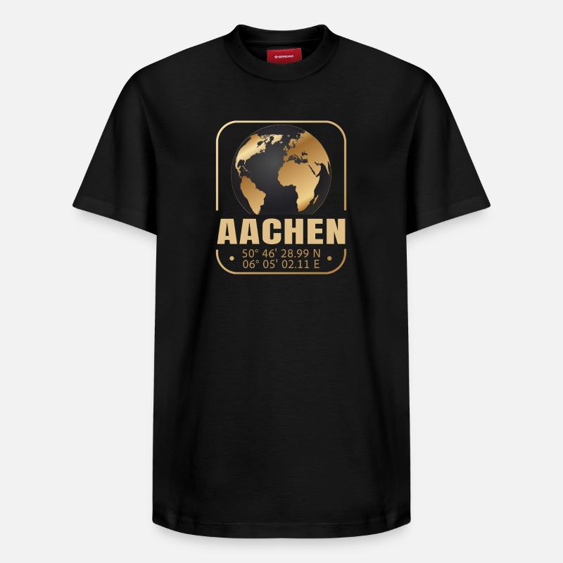 Aachen - Relaxed Unisex Supima Cotton T-Shirt – von SPREAD - Schwarz