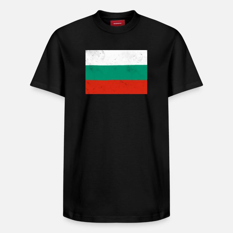 Drapeau de la Bulgarie - T-shirt unisexe décontracté en coton Supima – de SPREAD - noir
