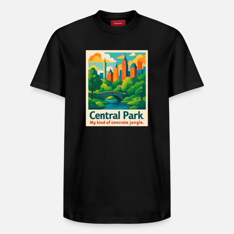 Ambiance de Central Park - T-shirt unisexe décontracté en coton Supima – de SPREAD - noir