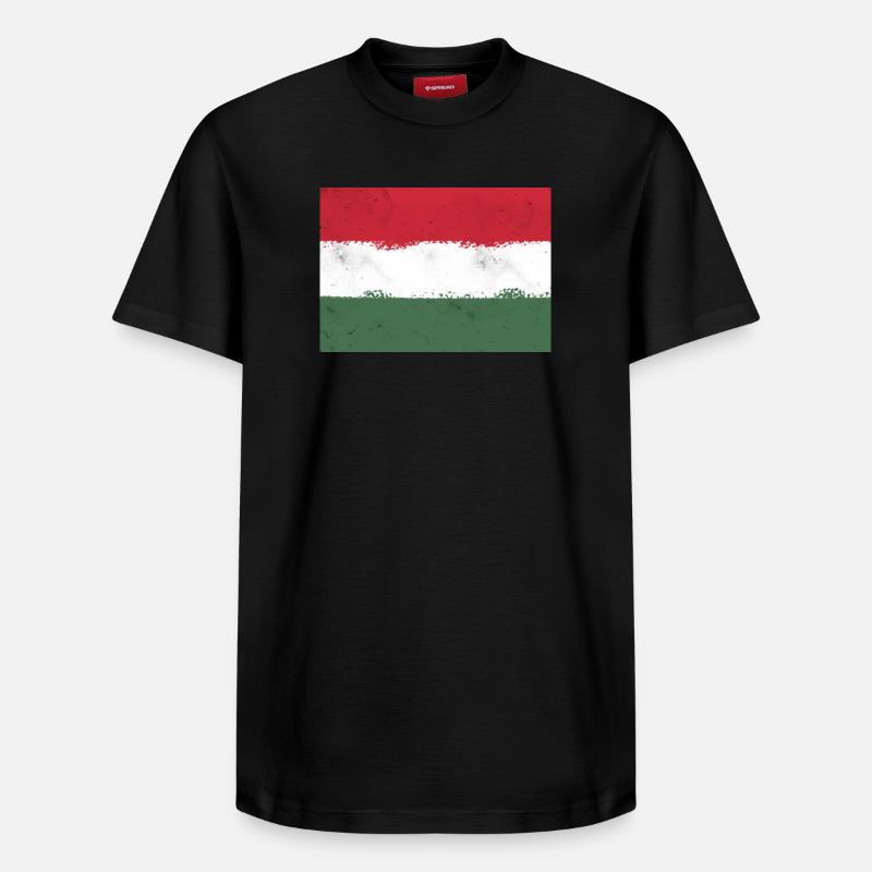 Drapeau de la Hongrie - T-shirt unisexe décontracté en coton Supima – de SPREAD - noir