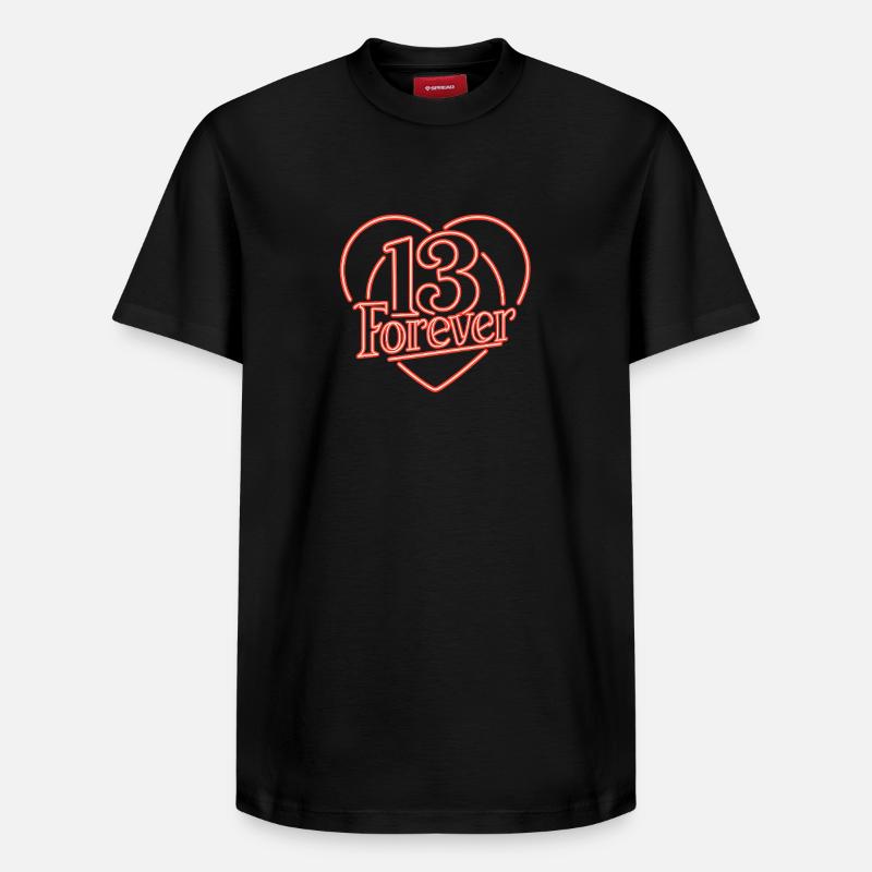 13frv Néon - T-shirt unisexe décontracté en coton Supima – de SPREAD - noir