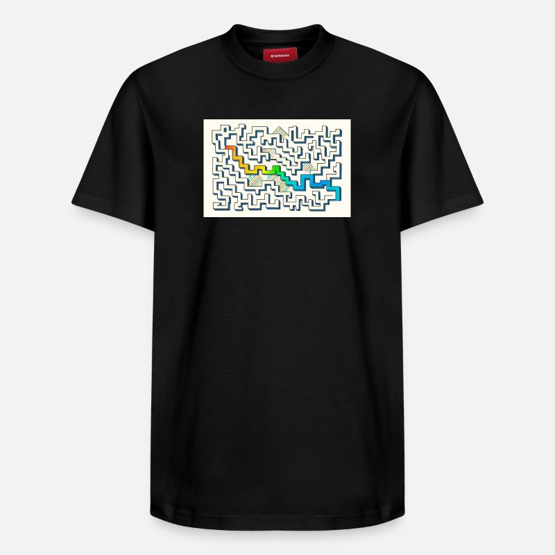 Suivez le chemin - T-shirt unisexe décontracté en coton Supima – de SPREAD - noir