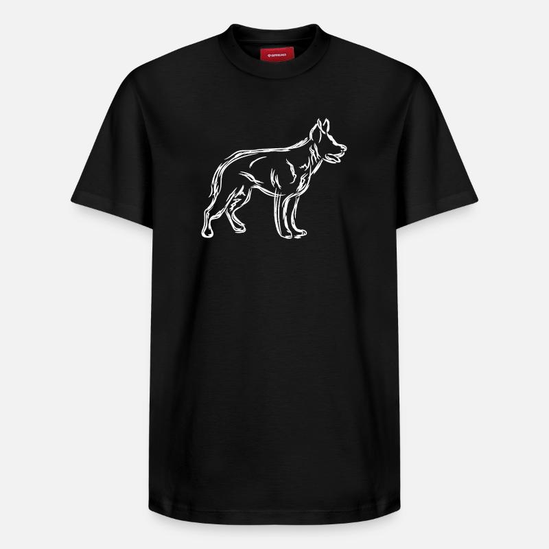 Chien de berger - T-shirt unisexe décontracté en coton Supima – de SPREAD - noir
